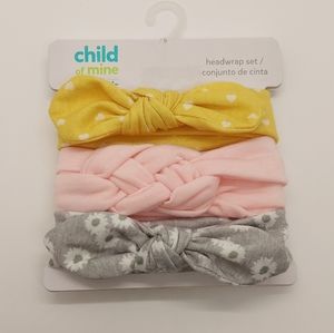 Carter's Child of Mine Baby girl headbands 3-pack